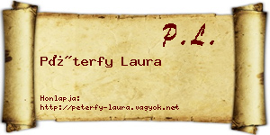 Péterfy Laura névjegykártya