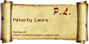 Péterfy Laura névjegykártya