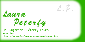 laura peterfy business card
